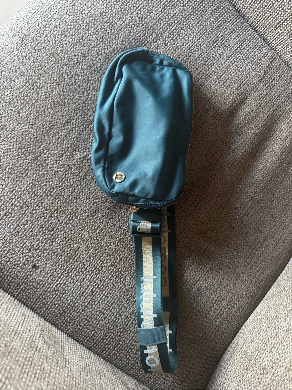 lululemon athletica Teal Nylon Crossbody Belt Bag with Branded Strap